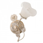 Applique murale blanche flora 1 ampoule 17 cm