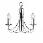 Applique 2 ampoules maypole, en argent satiné