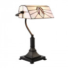 Lampe banque astoria, verre et métal