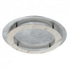 Plafonnier argenté techno 1 ampoule 8 cm