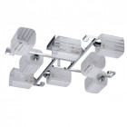 Plafonnier chromé megapolis 8 ampoules 17 cm