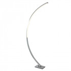Lampadaire colton, argent satiné et polycarbonate