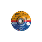 5 disques à tronçonner métal à moyeu déporté - D. 230 x Al. 22.23 x Ep. 2.5 mm - LEMAN - 233049.05