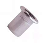 Ecrou à sertir cylindrique cranté en alu - Tête plate - D. M5 x 13 mm - Boite de 500 - SCELL-IT - EAD0530