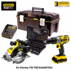Coffret FMCK6260PR23 perceuse percussion + scie circulaire + 2x2,0Ah + chargeur + access. Stanley FatMax