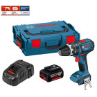 Perceuse visseuse à percussion GSB 18 V-LI + batterie 5,0 Ah + GAL1880CV + L-Boxx 136 Bosch