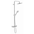 Colonne de douche NOBILI thermostatique avec pomme de douche ronde et douchette - Chrome - LFAB030/34CR