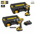Kit XP254P2TII perceuse à percussion + boulonneuse à chocs + 2 x 5,0 Ah + chargeur + 2 x TSTAK II DeWalt
