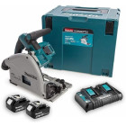 Scie plongeante 36V LXT (2x18V) 165 mm - MAKITA - avec 2 batteries 18V 5.0Ah, chargeur double, MakPac - DSP600PT2J