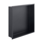 Niche de rangement en inox à encastrer spécial douche 30x30x7 finition noir mat by Eurosanit