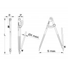 Compas porte-crayon mob 250 mm - 5240250001