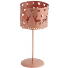 Photophore de noël sur pied en métal cuivré (lot de 2)