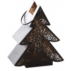 Photophore sapin noir et or