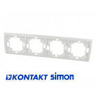 Plaque blanche quadruple horizontale