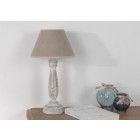 Lampe classique corolla abat jour lin beige