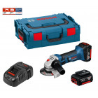 Coffret meuleuse angulaire sans fil GWS 18 V-LI + 2 x 3,0 Ah + chargeur + L-Boxx 136 Bosch