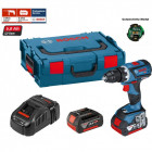 Coffret perceuse visseuse à percussion GSB 18 V-60C + 2x5,0Ah + chargeur + L-Boxx 136 + bluetooth Bosch