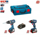 Kit perceuse vissseuse à percussion + visseuse à chocs 18 V-EC Bosch (2 batteries 5,0Ah + chargeur + coffret)