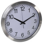 Horloge murale 40 cm blanc et argenté