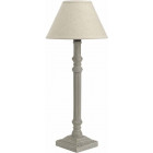 Lampe grise alice abat jour lin beige