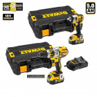 Coffret DCK254P2T perceuse viss. à percussion + boulonneuse chocs + accesoires + 2 x TSTAK II DeWalt