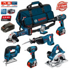 Kit 7 outils électroportatifs PSB7MP3A Bosch (3 batteries 5,0Ah + chargeur + porte outils)