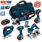 Kit 6 outils électroportatifs PSB6M3A Bosch (3 batteries 4,0Ah + chargeur + porte outils)