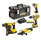 Coffret CPROF202 perfo burineur + perceuse visseuse + meuleuse + 2x4,0Ah + chargeur + DCL040 DeWalt