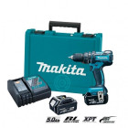 Coffret DHP480RTE perceuse visseuse à percussion DHP480Z + 2 x 5,0 Ah + chargeur Makita