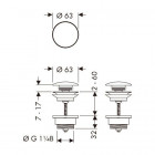 Hansgrohe vidage sans tirette Push-Open 1/4 de qualite . 50100000
