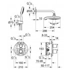 GROHE Nouveau Grohtherm 2000 Pack douche encastré 34283001 (Import Allemagne)