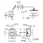 GROHE Grohtherm 3000 Cosmopolitan Set de douche encastré 34408000 (Import Allemagne)
