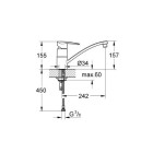 Grohe wave mitigeur évier 32442000 (import allemagne)