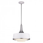 Suspension holloway, acier brossé et verre opale, blanc, 4 ampoules