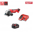 Kit HD18AG125P1-SK meuleuse HD18AG125 + 1 x 5,0 Ah + chargeur Milwaukee