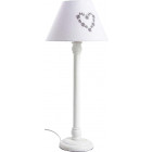 Lampe à poser en bois motif coeur