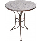 Table en céramique et fer forgé