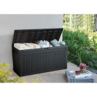 Panama coffre de rangement en résine pour le jardin 270 l - anthracite