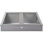 Serre de jardin en pin 41 cm de hauteur gris