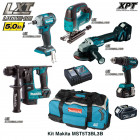 Kit 5 outils électroportatifs MST5T3BL3B + 3 batteries 5,0 Ah + DC18RC + trolley Makita