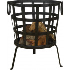 Brasero panier à bois en métal recyclé