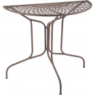 Table en métal demi-ronde