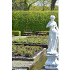Banc de jardin brouette en métal