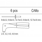 Ensemble de riveteuse à main 6 pcs