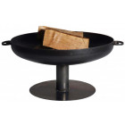 Brasero rond en acier sur pied design 70 cm