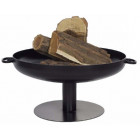 Brasero rond en acier peint sur pied design 60 cm