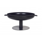 Brasero rond en acier peint sur pied design 80 cm