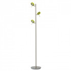 Lampadaire argenté techno 3 ampoules 152 cm