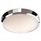 Plafonnier toro, chrome et polycarbonate