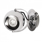 Applique murale chromée techno 1 ampoule 20 cm